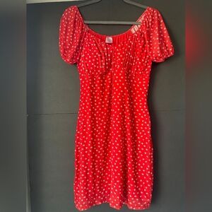 No Boundaries Red Floral Mini Dress